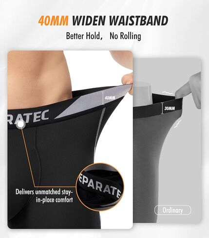 Separatec Mens Underwear with Pouch Performance Breathable Cooling Mesh Support Pouch Long Legs Boxer Briefs with Fly 3 Pack in Saudi Arabia