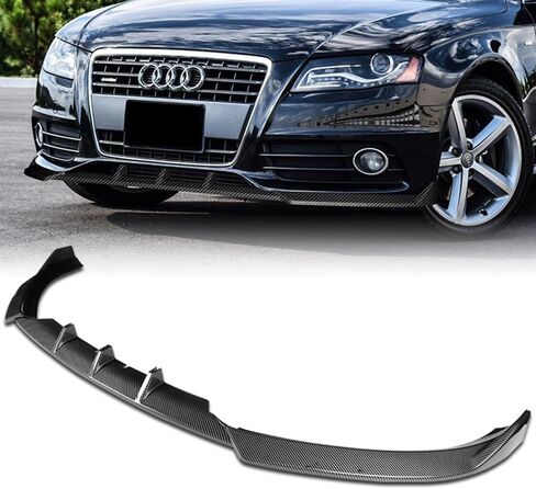 Q1-TECH, 9PCS Front Bumper Lip & Side Skirt Extensions Diffuser Compatible with 2009-2012 Audi A4 B8, Front Bumper Lip Air Chin Body Spoiler Splitter ABS (Painted Black) in Saudi Arabia