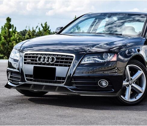 Q1-TECH, 9PCS Front Bumper Lip & Side Skirt Extensions Diffuser Compatible with 2009-2012 Audi A4 B8, Front Bumper Lip Air Chin Body Spoiler Splitter ABS (Painted Black) in Saudi Arabia