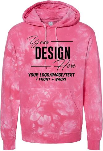 INK STITCH Unisex PRM4500TD Custom Design Your Own Tie dye Hoodies in Saudi Arabia