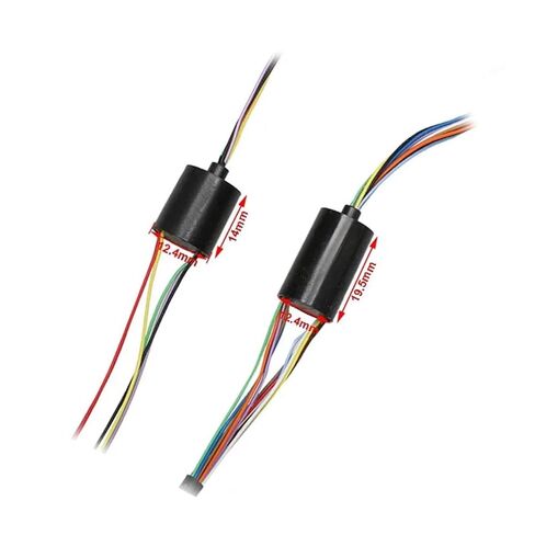 1 PCS Type C DIAMETER 12.4mm 6ch 12ch 2a حلقة قسيمة موصلة مزدوجة رنين الذهب المطلي بالذهب 250 دورة في الدقيقة جامع تيار الدوران (12 سلك) in Kuwait