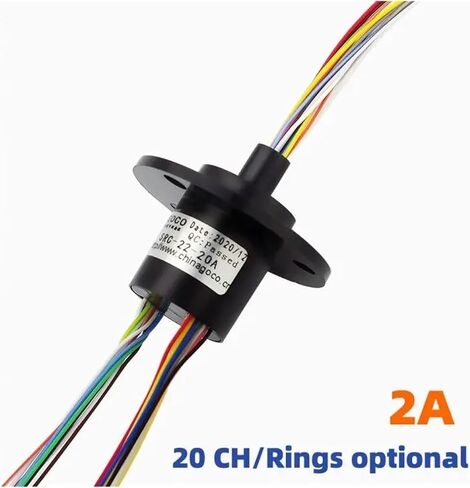 فرشاة جامع خاتم الانزلاق خاتم الكربون خاتم موصل فرشاة SRC-22-20A/20WIRE2A قطر 22 مم طول الأسلاك 250 ملم COL in Saudi Arabia