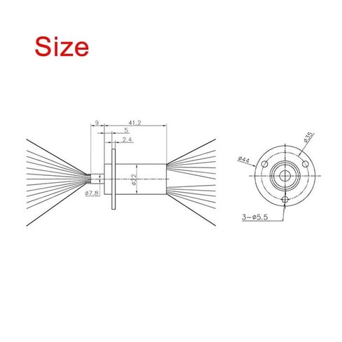 1 قطعة متكاملة شفة مقاومة للماء حلقة قسيمة 2ch 15a/11ch 2a قطرها. 22mm 360 ° دوار مع المحطات in Kuwait