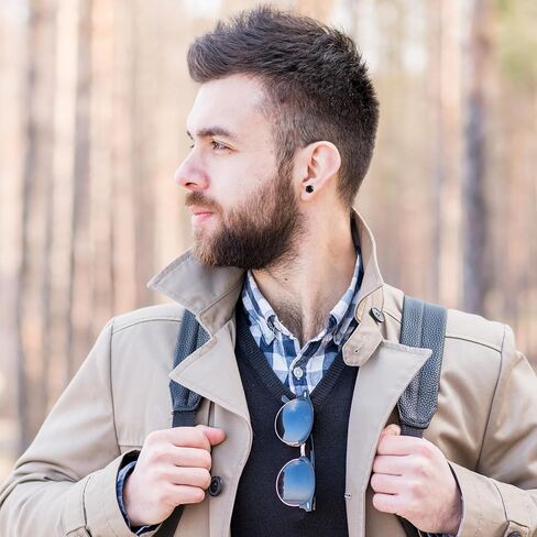 12 أزواج أسود ماس أسيرة أقراط الرجال أقراط من الفولاذ المقاوم للصدأ للنساء الزركونيا المكعب in Kuwait