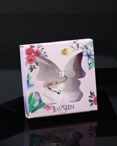 JOWSEEN 14K GOLD TOWSE HELIX أقراط 16G HELIX ثقب المجوهرات الفراشة الشفاه مثقبة المجوهر in Saudi Arabia