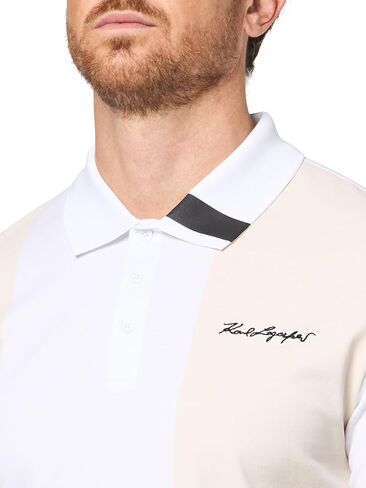 Karl Lagerfeld Paris Men Men Men Short Sleeve Color Locking Polo in Saudi Arabia