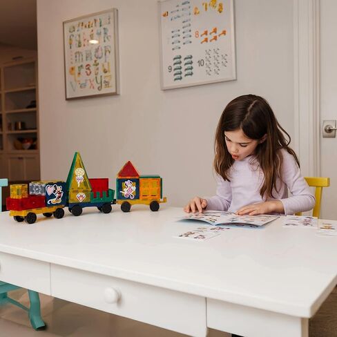 Tytan Tiles مرخص رسميًا من Disney Junior Mickey Train Magnetic Tiles 41 قطعة ، ومصنفات تعليمية قوية/Steam ، واللعب الهندسي الإبداعي ، والتعرف على الأنماط ، Ages 3 Plus in Kuwait