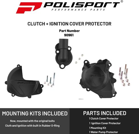 Polisport Clutch and Ignition Cover Protector Kit - 90961 in Saudi Arabia
