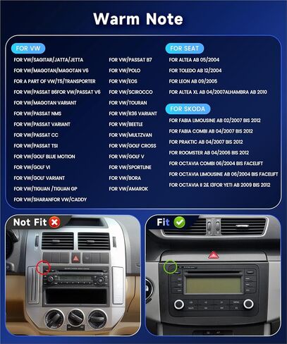 2G+64G Android Car Stereo with Wireless Apple CarPlay Android Auto for VW Passat Jetta Golf TOURAN SEAT, Podofo 9" HD Touchscreen Bluetooth Radio with Two USB GPS WiFi HiFi Audio SWC Backup Camera in Saudi Arabia