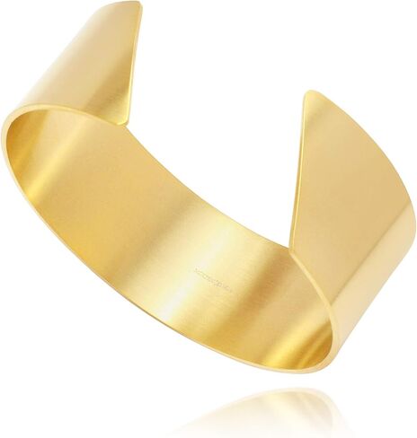 14k Plated Gold Cuff Bangle Bracelet | Arm Cuff | Gold Bangles | Gold Cuff Bracelets for Women | Gold Wrist Cuffs | in Saudi Arabia