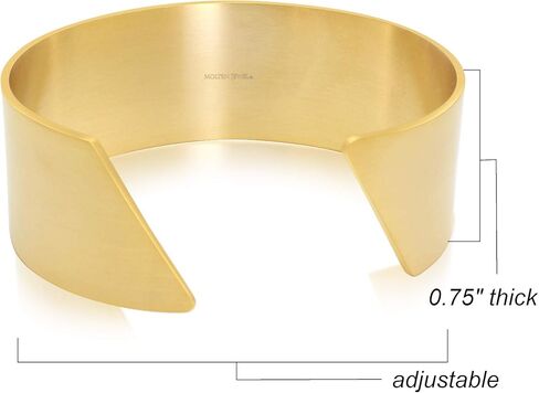14k Plated Gold Cuff Bangle Bracelet | Arm Cuff | Gold Bangles | Gold Cuff Bracelets for Women | Gold Wrist Cuffs | in Saudi Arabia
