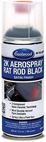 Eastwood 2K محفزة Aerospray رود الفئران متينة ساتان ساتان أسود رذاذ الرش | 12.2 أوقية Aerosol | 1 حزمة in Saudi Arabia