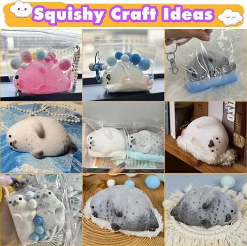 Taba Squishy Maker 2 Hamster Silicone Molds+Gel+Kits Fufu Squish Making Pack in Kuwait