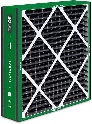 فلتر هواء Filterbuy 20x25x5 مزيل الرائحة MERV 8 (عبوة من قطعتين)، مرشحات هواء فرن HVAC مطوية مع الكربون المنشط لهنيويل ولينوكس والناقل والمزيد (الحجم الفعلي: 19.88 × 24.75 × 4.38 بوصة) in Saudi Arabia