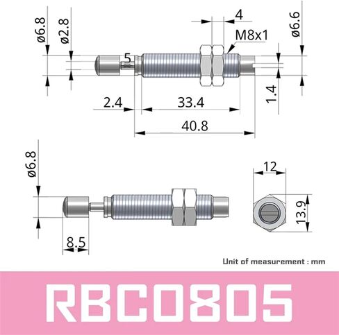 RB Shock Absorber RB0604 RB0805 RB0806 RB1007 RB1006 RB1411 RB1412 RB2015 RB2725 With Cap RBC1007 RBC2725 RBC2015 RBC0806 1Pcs(RB1411) in Saudi Arabia
