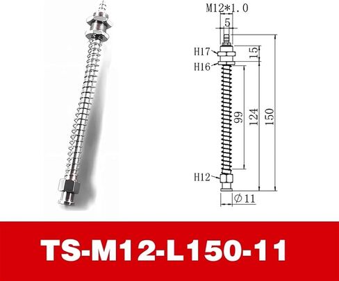 TS Metal Pneumatic Vacuum Suction Cup Metal Buffer Connecting Rod 1Pcs(TS-M12-L60-11) in Saudi Arabia