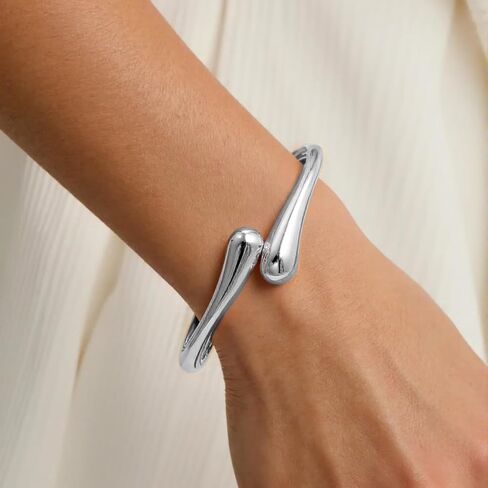 Bracelets for Women Trendy Chunky Adjustable Fashion Bangle Oval Charm Jewelry in Saudi Arabia