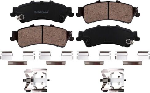Detroit Axle-مجموعة الفرامل الخلفية لعام 1999-2006 GMC Sierra Chevy Silverado 1500 ، 2000-2001 Yukon Tahoe 2003-2005 Astro Safari ، Discl-Brake Rotors استبدال وسادات سيراميك السيراميك: 11.02 بوصة الدوار in Saudi Arabia