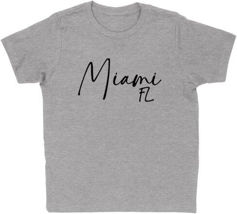Script Miami Florida Kids T-Shirt Youth in Kuwait