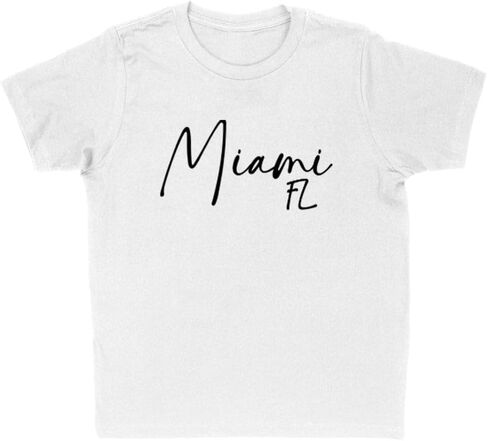 Script Miami Florida Kids T-Shirt Youth in Kuwait