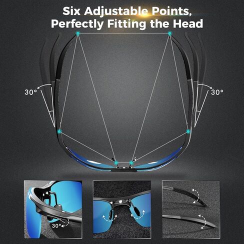 DADA-PRO Polarized Sunglasses Men Sport Driving Sun Glasses Ultralight Al-Mg Mirrored Shades UV400 Protection in Saudi Arabia