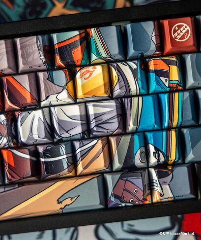 أغطية مفاتيح Team Liquid Star Wars Dark Side PBT Dye Sublimation Keycaps للوحة مفاتيح الألعاب الميكانيكية، ومفاتيح Cherry MX، وطباعة جانبية مخصصة، ودعم ANSI ISO، تخطيط أمريكي in Kuwait