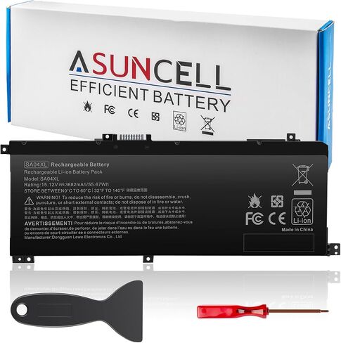 بطارية كمبيوتر محمول ASUNCELL BT04XL لسلسلة HP EliteBook Folio 9480m 9470M 9470 9480 9480M Ultrabook؛ تناسب BA06 BA06XL 687945-001 696621-001 H4Q47AA H4Q48AA HSTNN-I10C HSTNN-DB3Z in Saudi Arabia