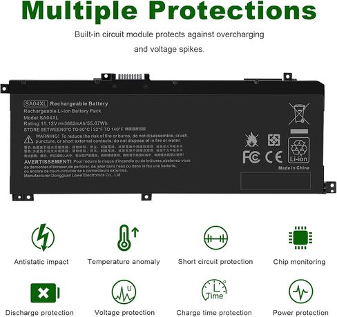 بطارية كمبيوتر محمول ASUNCELL BT04XL لسلسلة HP EliteBook Folio 9480m 9470M 9470 9480 9480M Ultrabook؛ تناسب BA06 BA06XL 687945-001 696621-001 H4Q47AA H4Q48AA HSTNN-I10C HSTNN-DB3Z in Saudi Arabia