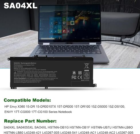 بطارية كمبيوتر محمول ASUNCELL BT04XL لسلسلة HP EliteBook Folio 9480m 9470M 9470 9480 9480M Ultrabook؛ تناسب BA06 BA06XL 687945-001 696621-001 H4Q47AA H4Q48AA HSTNN-I10C HSTNN-DB3Z in Saudi Arabia
