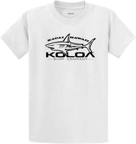 Koloa Surf Great White Shark Logo Heavy Cotton T-Shirts in Regular, Big & Tall in Saudi Arabia