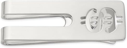 Diamond2Deal Sterling Silver Polished Cut Out Money Sign Money Clips in Saudi Arabia