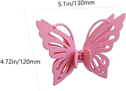 Lovely Pink Butterfly Curtain Tiebacks 2Pcs - SiegYma Cute Girlie Bedroom Curtain Holdbacks, Decorative Drapery Clips, Wall-Friendly Bow Tiebacks for Drapes (Pink) in Kuwait