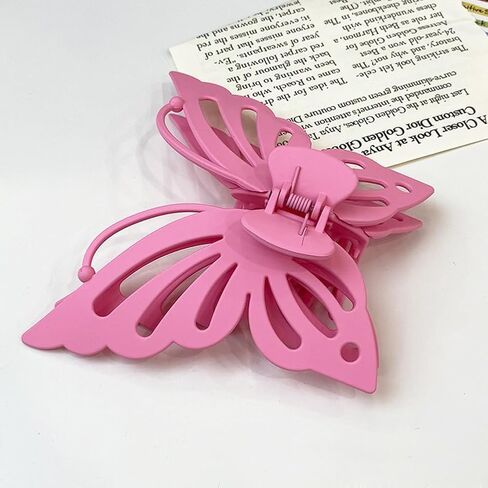 Lovely Pink Butterfly Curtain Tiebacks 2Pcs - SiegYma Cute Girlie Bedroom Curtain Holdbacks, Decorative Drapery Clips, Wall-Friendly Bow Tiebacks for Drapes (Pink) in Kuwait