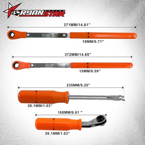 RYANSTAR RACING 2-Piece Automatic Slack Adjuster Release Tool Set for Air Brake System Adjustment - Includes Fork End Release Tool and Double Square Ratcheting Wrench in Saudi Arabia