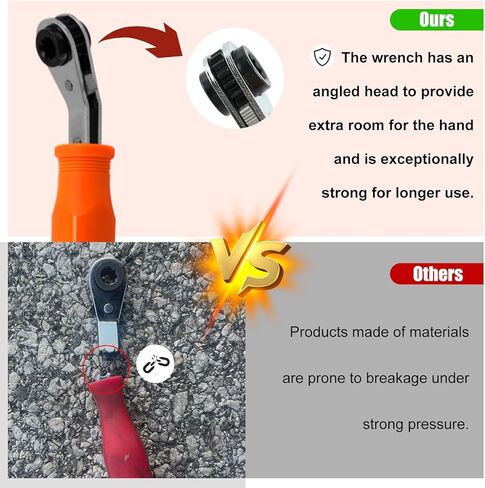 RYANSTAR RACING 2-Piece Automatic Slack Adjuster Release Tool Set for Air Brake System Adjustment - Includes Fork End Release Tool and Double Square Ratcheting Wrench in Saudi Arabia