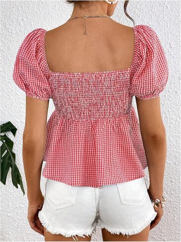 Sweatyrocks المرأة الحبيبة العنق الحبيبة ثبة النفخة بلوزة بلوزة peplum in Saudi Arabia