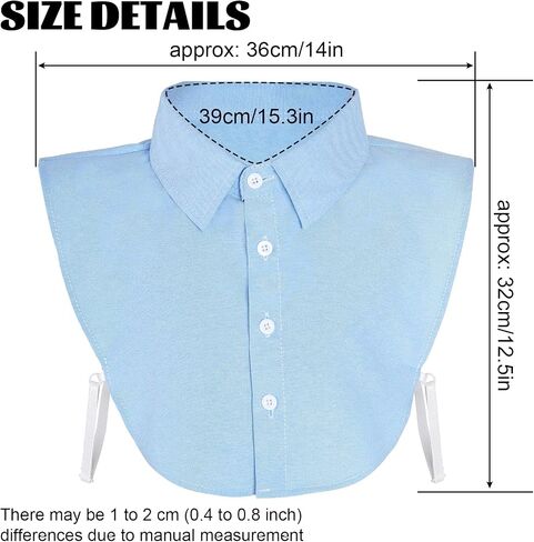 2 Pcs Fake Collar Detachable Dickey Collar Faux False Collar Half Shirts for Women Graduation Daily Wear in Saudi Arabia