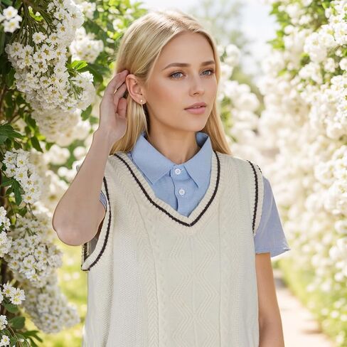 2 Pcs Fake Collar Detachable Dickey Collar Faux False Collar Half Shirts for Women Graduation Daily Wear in Saudi Arabia