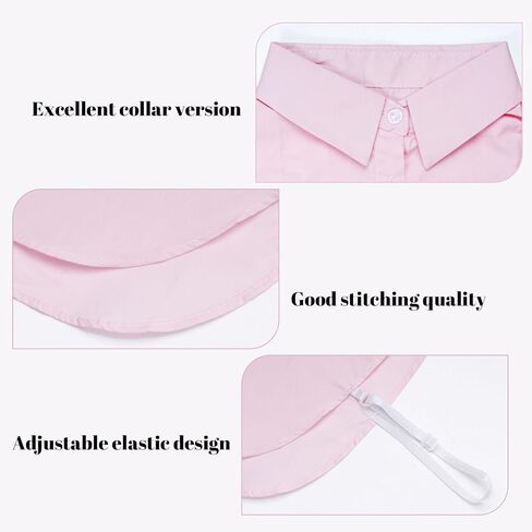 2 Pcs Fake Collar Detachable Dickey Collar Faux False Collar Half Shirts for Women Graduation Daily Wear in Saudi Arabia