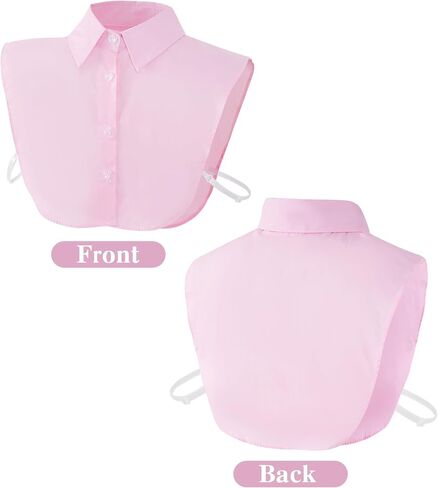 2 Pcs Fake Collar Detachable Dickey Collar Faux False Collar Half Shirts for Women Graduation Daily Wear in Saudi Arabia