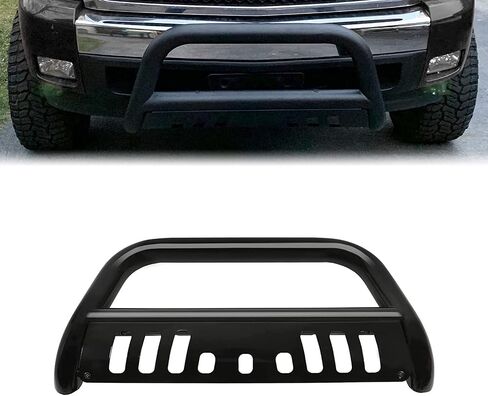 kuafu 3 "بار الصدمات الأمامية مع صفيحة متماسكة متوافقة مع 2007-2020 Chevy Silverado GMC Sierra Black Tubing Brush Guard الأمامي المصد شواء Grille Protector Bar in Saudi Arabia