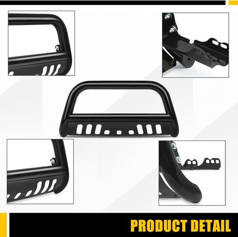 kuafu 3 "بار الصدمات الأمامية مع صفيحة متماسكة متوافقة مع 2007-2020 Chevy Silverado GMC Sierra Black Tubing Brush Guard الأمامي المصد شواء Grille Protector Bar in Saudi Arabia