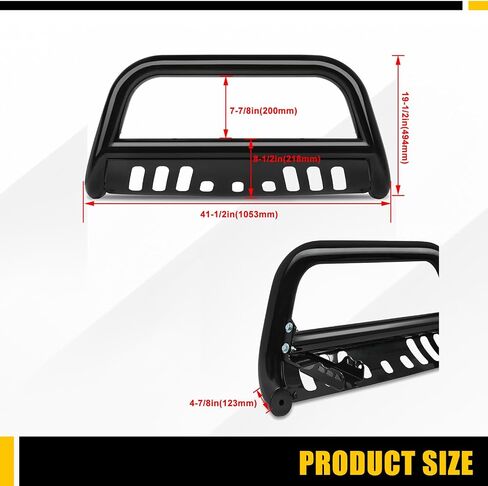 kuafu 3 "بار الصدمات الأمامية مع صفيحة متماسكة متوافقة مع 2007-2020 Chevy Silverado GMC Sierra Black Tubing Brush Guard الأمامي المصد شواء Grille Protector Bar in Saudi Arabia