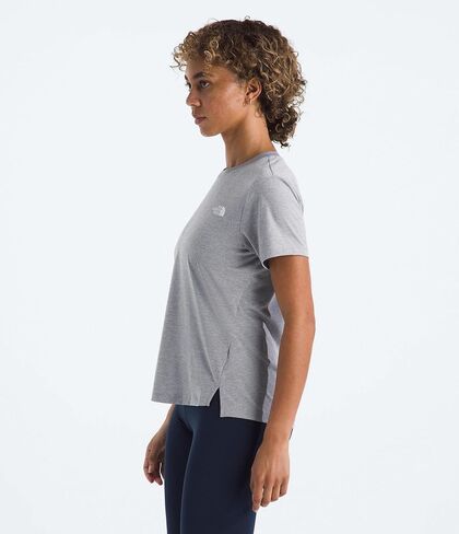 نورث وجه النساء المرن القصيرة الأكمام تي شيرت | فتل الرطوبة ، طبقات جانبية مستقلة ، تنحنح منقسم in Kuwait