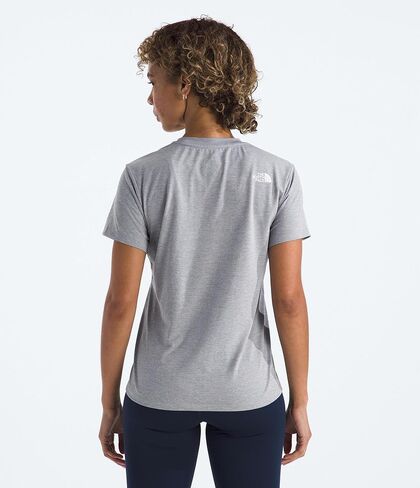 نورث وجه النساء المرن القصيرة الأكمام تي شيرت | فتل الرطوبة ، طبقات جانبية مستقلة ، تنحنح منقسم in Kuwait