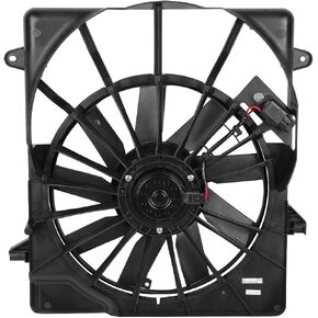 DNA MOTORING OEM-RF-0084 Factory Style Radiator Cooling Fan Assembly Cooling Efficiency Improved Direct Replacement [Compatible with 07-11 Dodge Nitro] Black