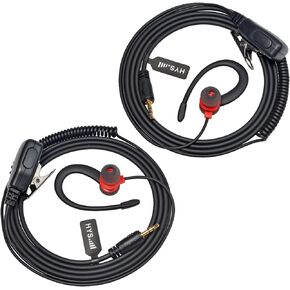 HYS Walkie Talkie Headset for Cobra 2.5mm Microtalk Radio, G Shape Earpiece with Mic PTT for Cobra 1 Pin MT200 MT525 MT550 PR375 PR385 CX105 CX112 CXT145 CXT235 CXT345 CXT545 CXR925 Two Way Radio