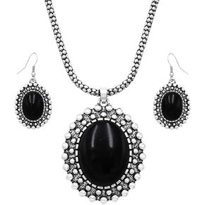 ميدالية كونشو فضية اللون للسيدات من Rosemarie & Jubalee مع مجموعة أقراط قلادة Howlite الطبيعية، امتداد 26 بوصة + 3 بوصة