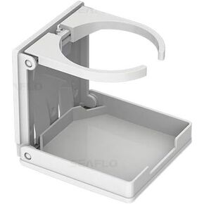 SEAFLO Fold-Up Adjustable Drink Holder for RV Marine Boat Caravan Car (Black)