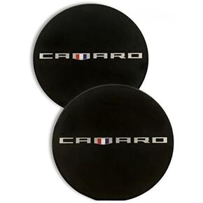 SR1 Performance 6th Gen Camaro Heritage Logo Car Cup Holder Inserts - Black - Set of 2